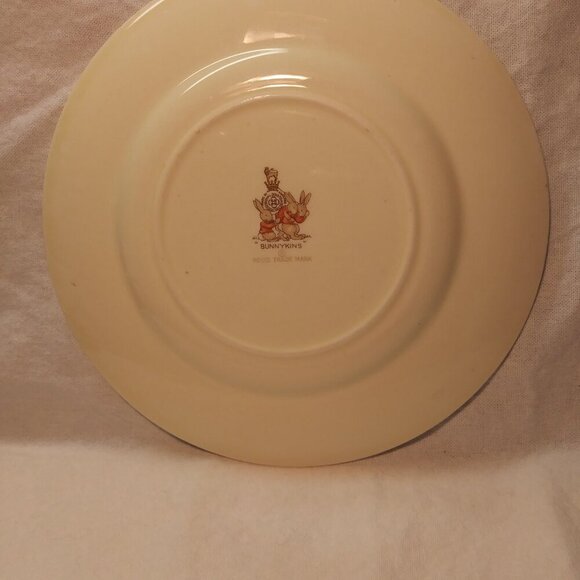 Vintage 1954 Orange Vendor Bunykins plate | Easter | Spring - Picture 9 of 10